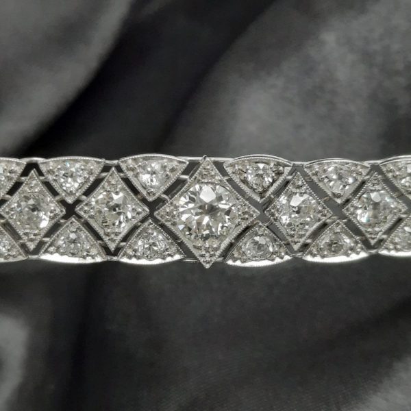 Articulated antique diamond bracelet 8.50 carat total