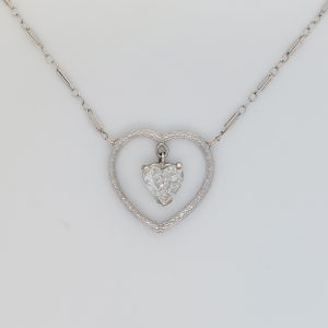 1ct Heart Shaped Diamond Pendant