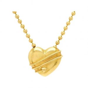 Tiffany and Co Gold Heart Pendant and Chain