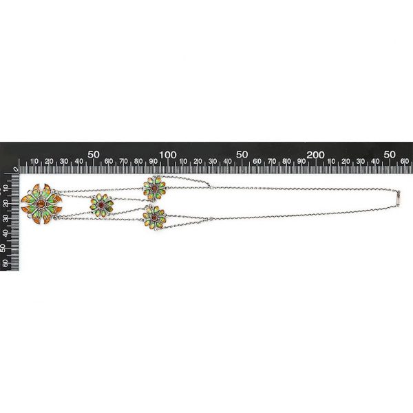 Liberty and Co Arts and Crafts Citrine and Enamel Necklace