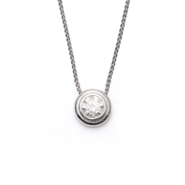 0.50ct Diamond Pendant with Chain in White Gold