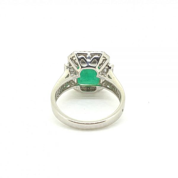 Reverse of Emerald and Diamond Ring