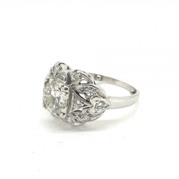 1.25ct Diamond Cluster Ring in Platinum