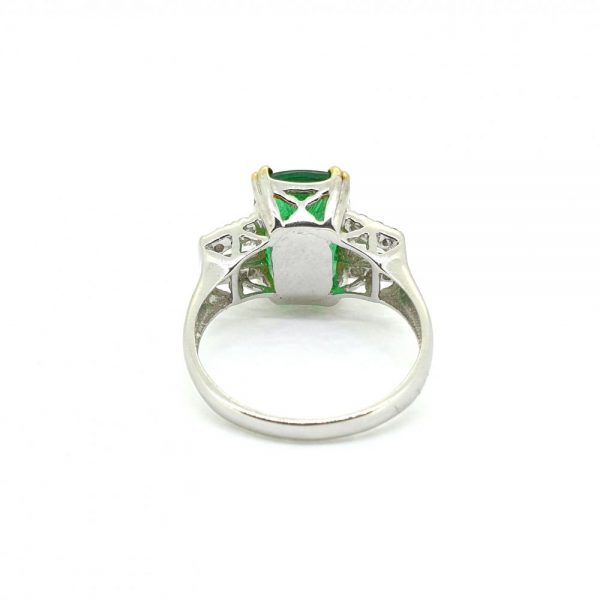 3.28ct Emerald and Diamond Dress Ring