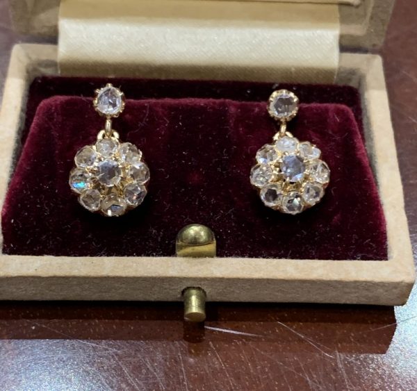 Antique diamond earrings