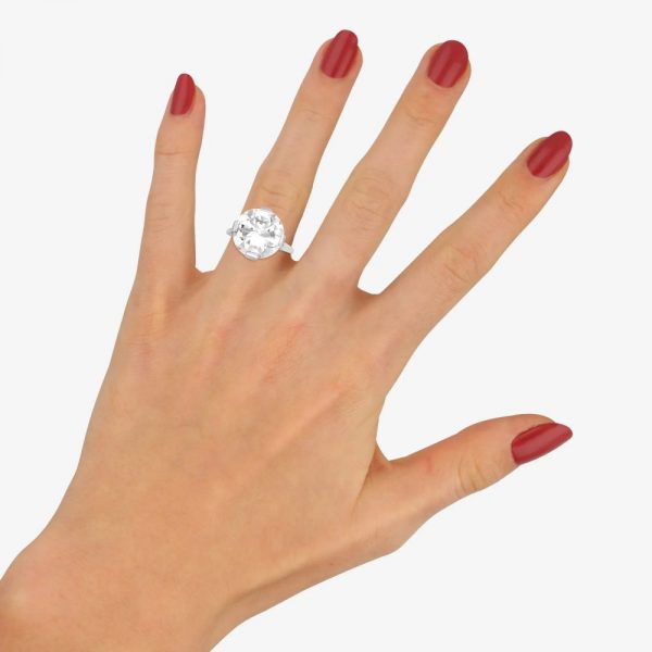 Art Deco Diamond Solitaire Engagement Ring, GIA Cert 7.49ct H VVS2