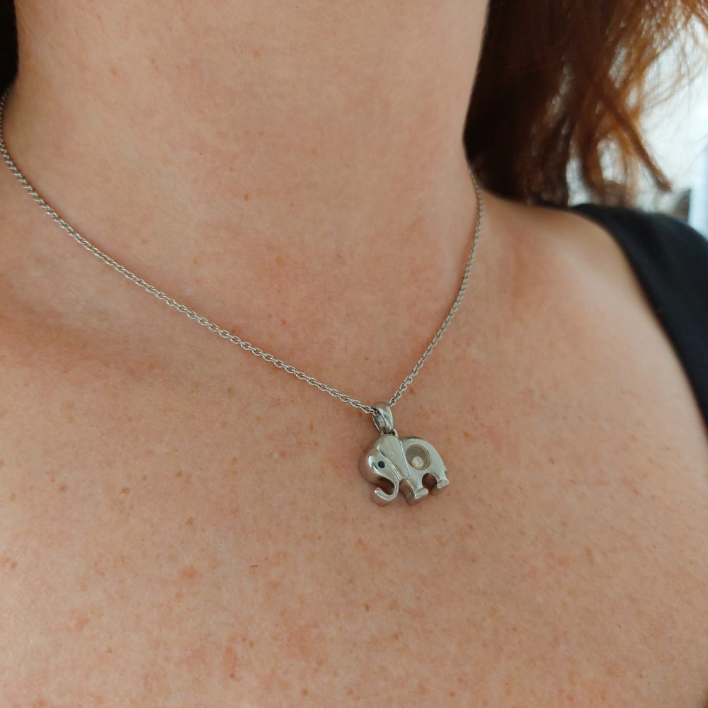 Chopard Happy Diamonds Elephant Pendant Necklace