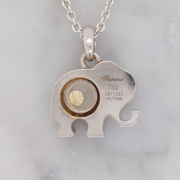 Chopard Happy Diamond Elephant Pendant Necklace