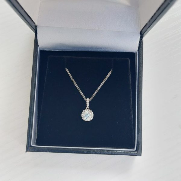 Modern 0.70ct Diamond Pendant Chain Necklace