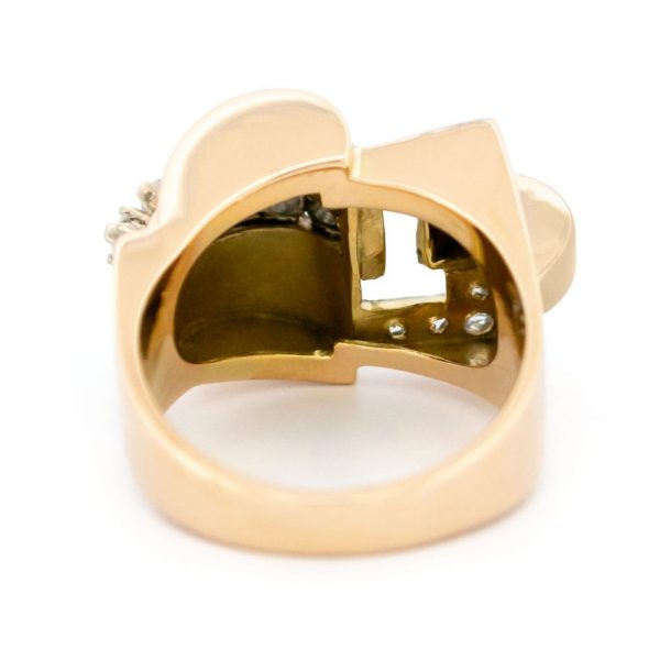 Vintage Old Cut Diamond Set Buckle Ring