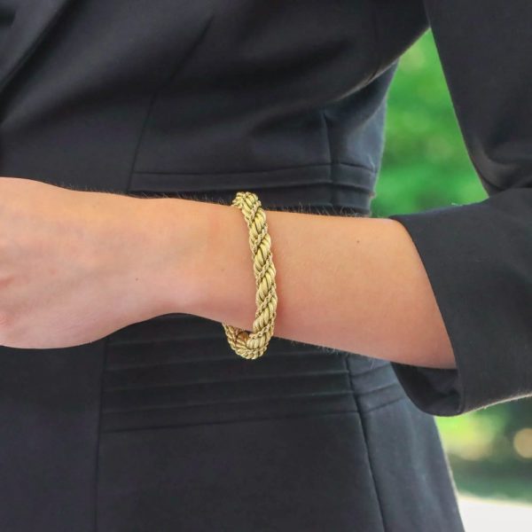 Vintage Tiffany and Co Twisted Rope 18ct Yellow Gold Bracelet
