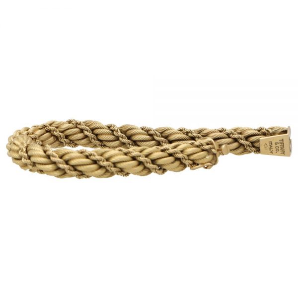 Vintage Tiffany & Co Twisted Rope Gold Bracelet