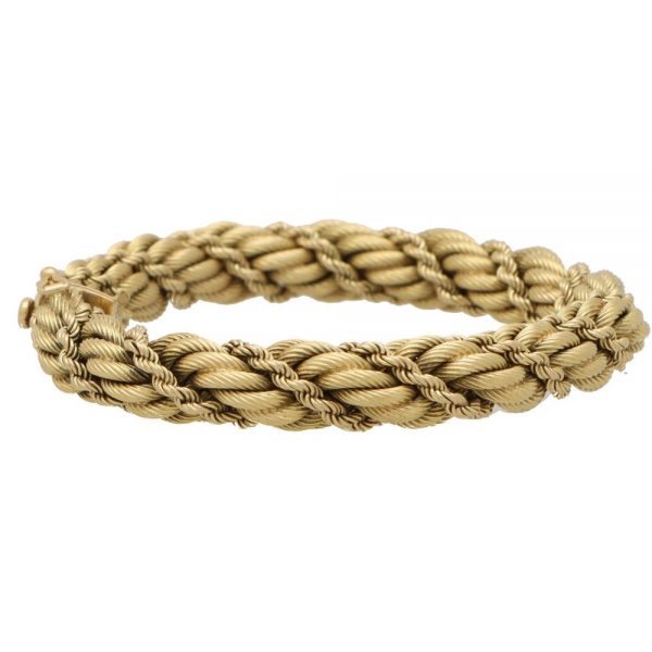 Vintage Tiffany & Co Twisted Rope 18ct Yellow Gold Bracelet