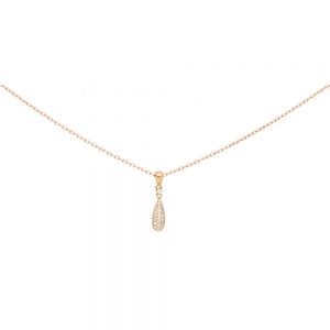 Diamond Drop Pendant Necklace in 18ct Rose Gold