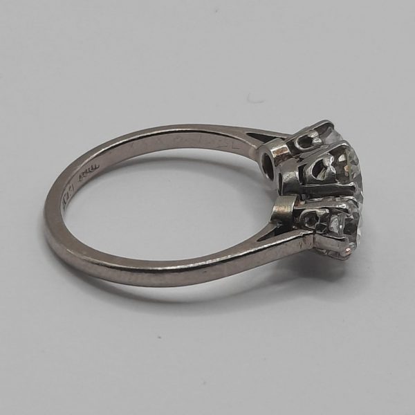 Antique Diamond Three Stone Ring, 1.60 carats