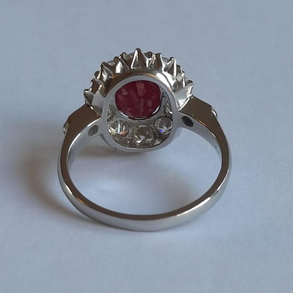 2.9ct Ruby and Diamond Cluster Ring