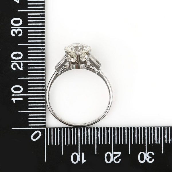 Art Deco 1.97ct Old Cut Diamond Solitaire Engagement Ring