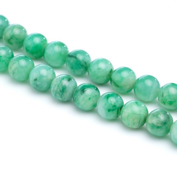 Antique Chinese Jade Bead Necklace with Carved Turquoise