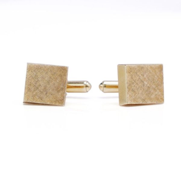 Vintage Tiffany and Co 14ct Yellow Gold Rectangular Cufflinks
