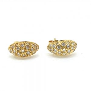 Contemporary 18ct Yellow Gold Earrings with 0.50cts Diamonds