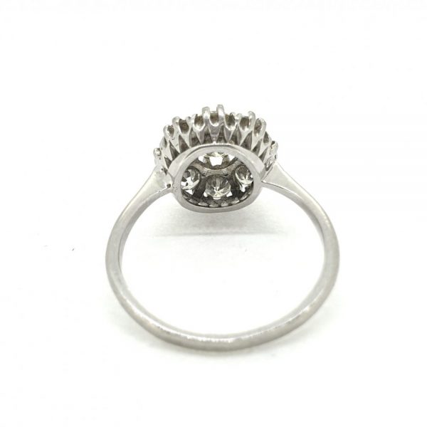 Modern 1ct Diamond Cluster Ring in Platinum