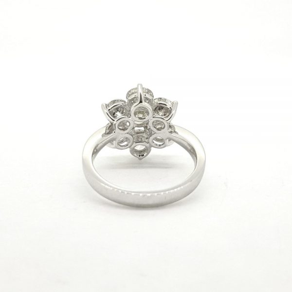 2.92ct Diamond Cluster Ring in 18ct White Gold
