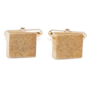 Vintage Tiffany and Co Yellow Gold Florentine Cufflinks