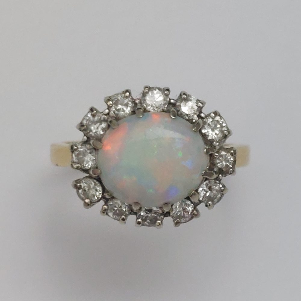 Opal and Vintage Diamond Lunaria Ring | Wedding rings vintage, Beautiful  jewelry, Unique opal