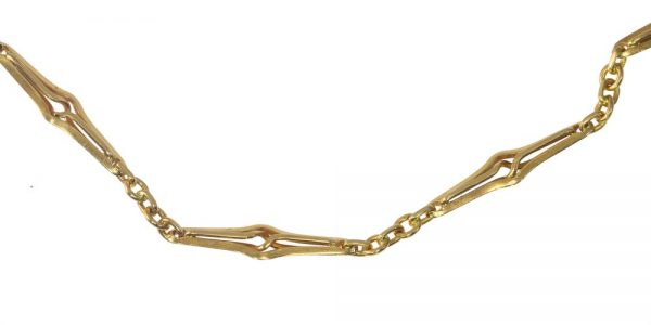 Antique Victorian Fancy Link Gold Guard Chain