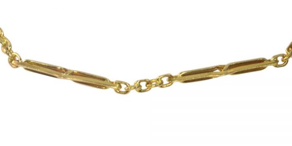 Antique Victorian Fancy Link Gold Guard Chain