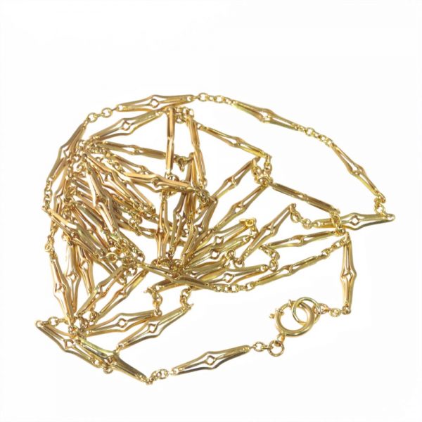 Antique Victorian Fancy Link Gold Guard Chain