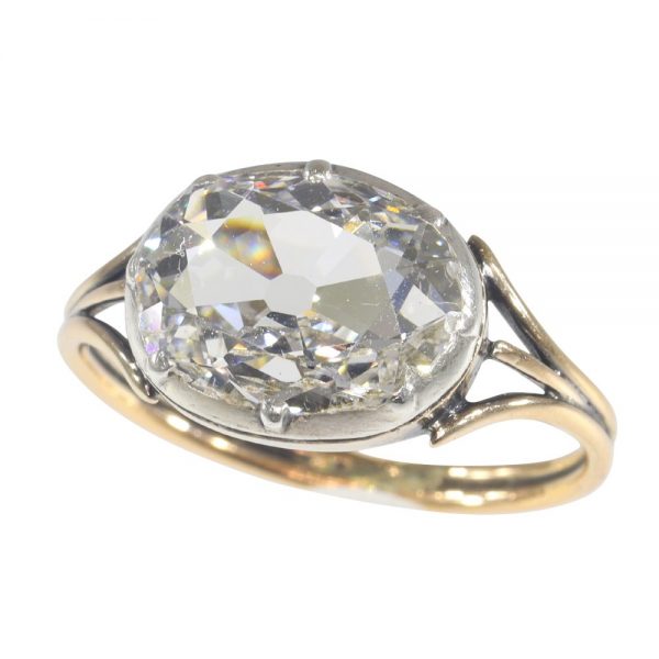 Antique Georgian 2.30ct Old Cut Diamond Solitaire Ring
