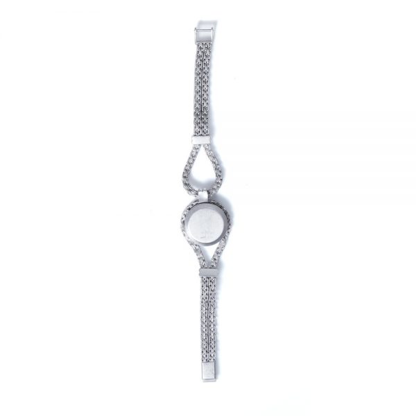 Jaeger LeCoultre 18ct White Gold Watch with Lapis Lazuli Dial and Woven Rope Strap