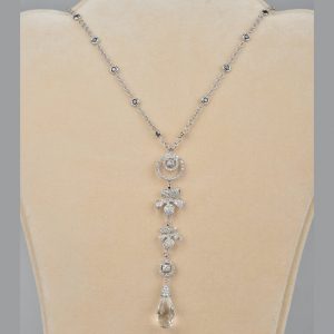 4.5ct Diamond and Rock Crystal Pendant Necklace by Leo Pizzo