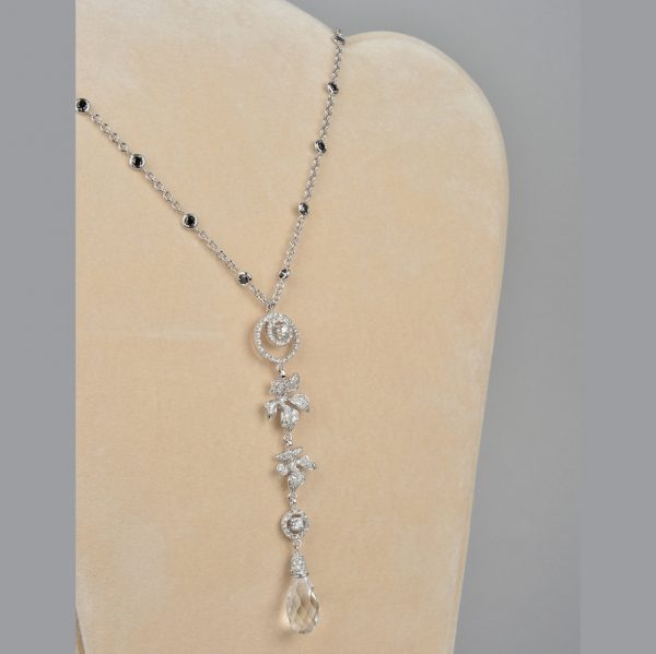 4.5ct Diamond and Rock Crystal Pendant Necklace by Leo Pizzo