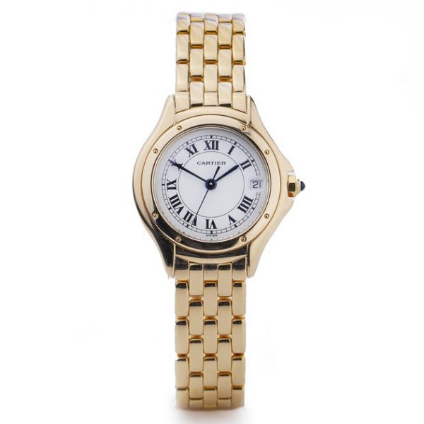 Cartier Cougar 18ct Yellow Gold Ladies Watch, Ref 887921C