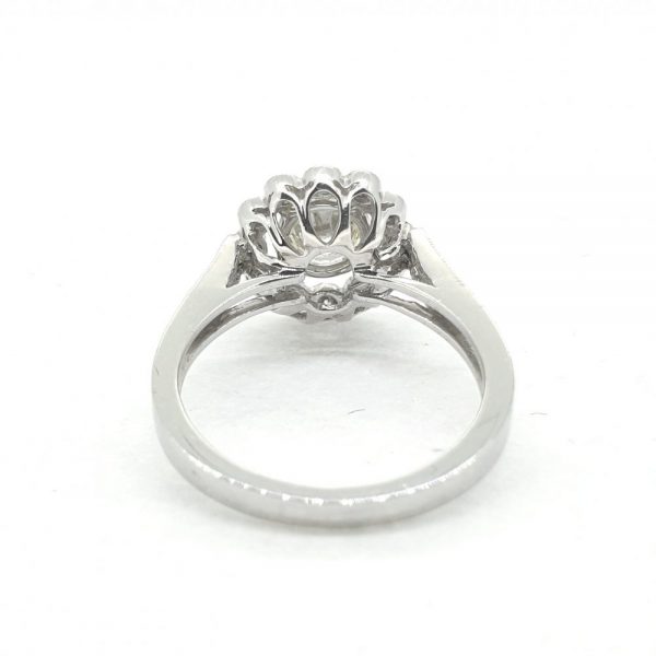 Diamond Flower Cluster Dress Ring, 0.97 carat total