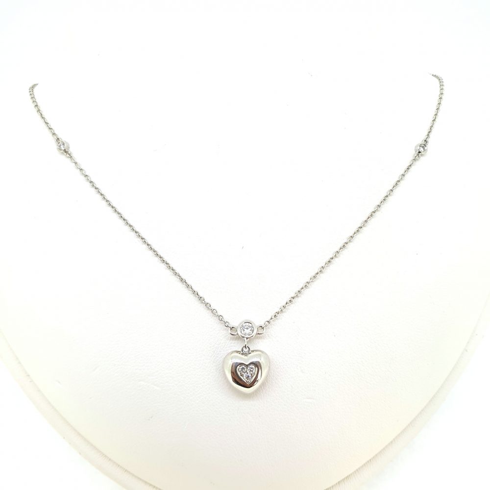 Diamond Heart Pendant and Chain - Jewellery Discovery