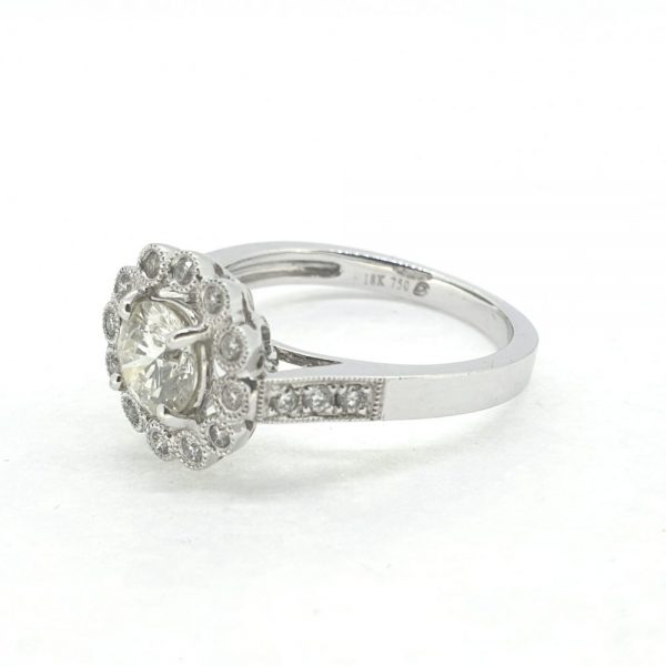 0.77ct Diamond Flower Cluster Dress Ring, 0.97 carat total