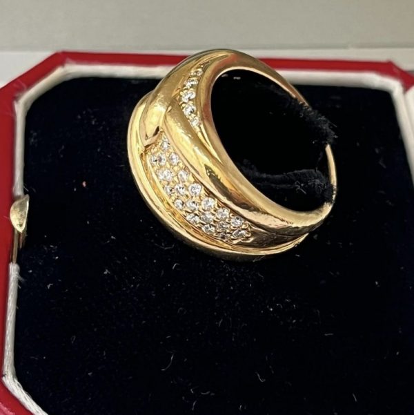 Cartier Gold Knot Ring with Diamonds