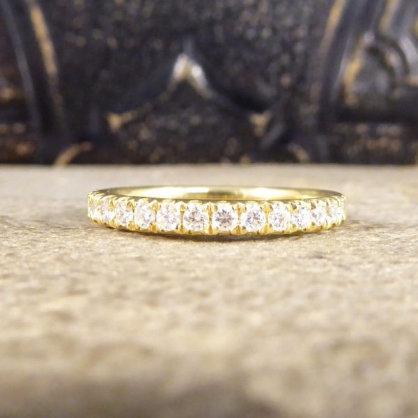 Modern 0.35ct Brilliant Cut Diamond Half Eternity Ring