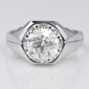 Vintage 3.10ct Brilliant Cut Diamond Solitaire Ring