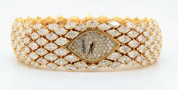 DeLaneau 35cts Diamond Watch in 18ct Yellow Gold