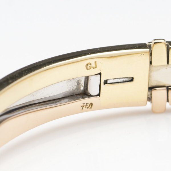 Vintage Georg Jensen 18ct Tri Colour Gold Fusion Bangle Bracelet