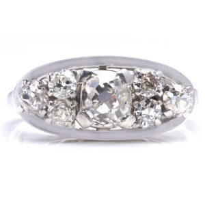Vintage 1.76cts Old Mine Cut Diamond Dress Ring