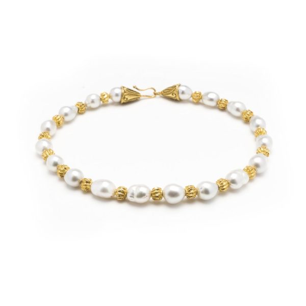 Elizabeth Gage 22ct Yellow Gold and South Sea Cultured Pearl Necklace