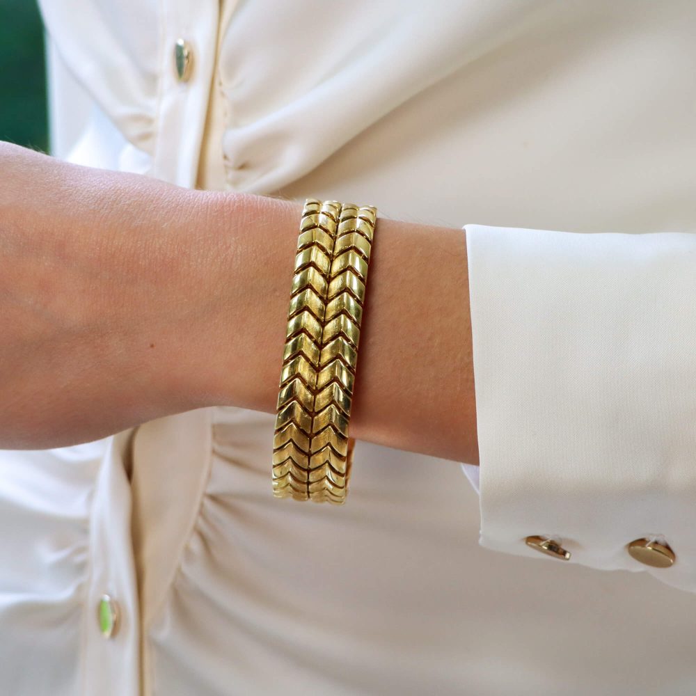 Gold chevron clearance bracelet