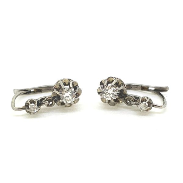 Diamond Drop Earrings in 18ct Gold