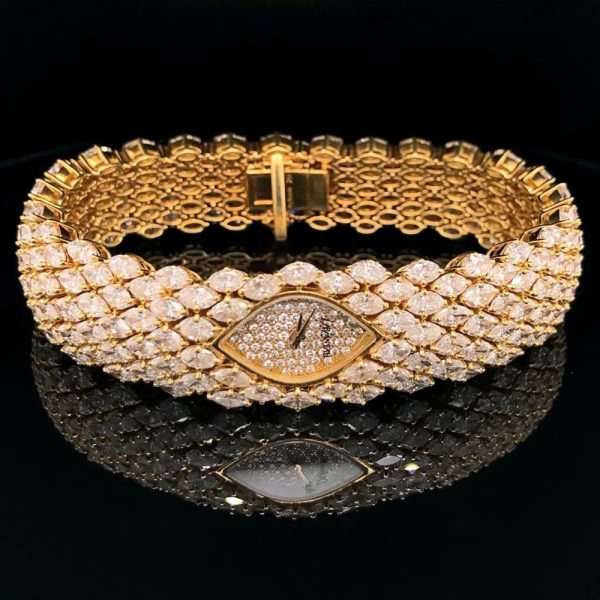 DeLaneau 35cts Diamond Watch in 18ct Yellow Gold