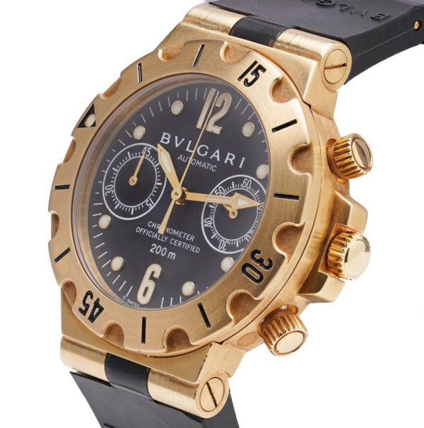 Bvlgari Diagono Scuba 18ct Gold Automatic Divers Chronograph Watch